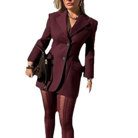 Damen Modischer Blazer mit tailliertem Schnitt Stalluxe