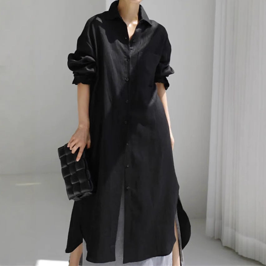 Damen Langarmhemdkleid Stalluxe