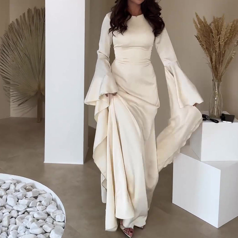 Damen Elegantes Abendkleid mit voluminösen Ärmeln und figurbetontem Schnitt Stalluxe
