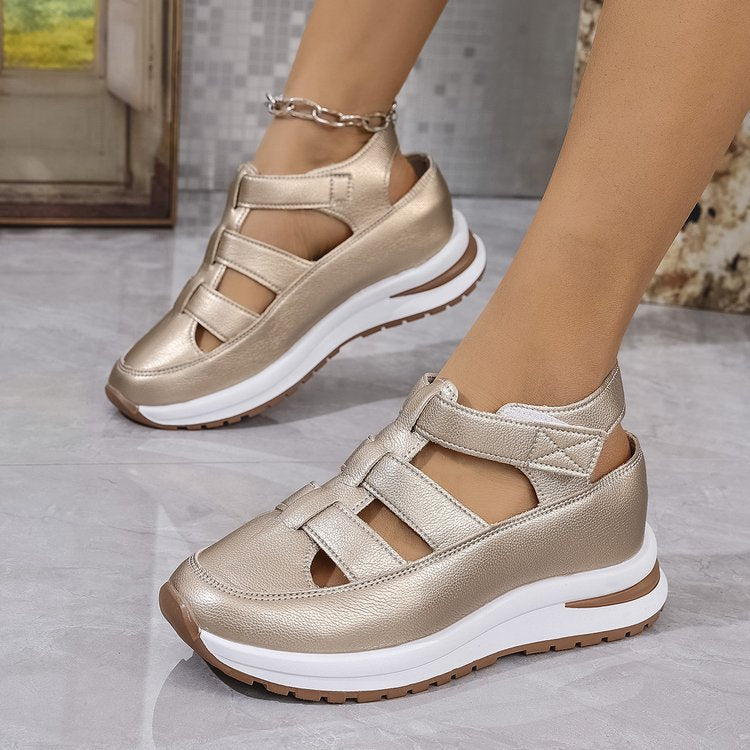 Damen Komfortable Sandalen mit atmungsaktiver Oberflächenstruktur und dämpfender Sohle Stalluxe