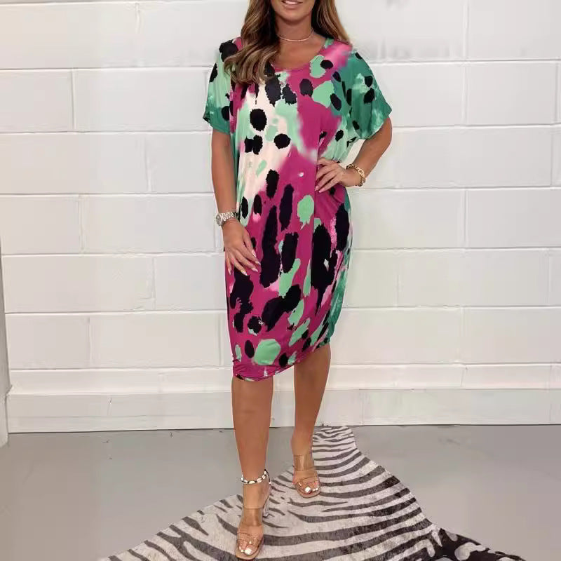Damen Jersey-Kleid mit aufregendem Muster Stalluxe