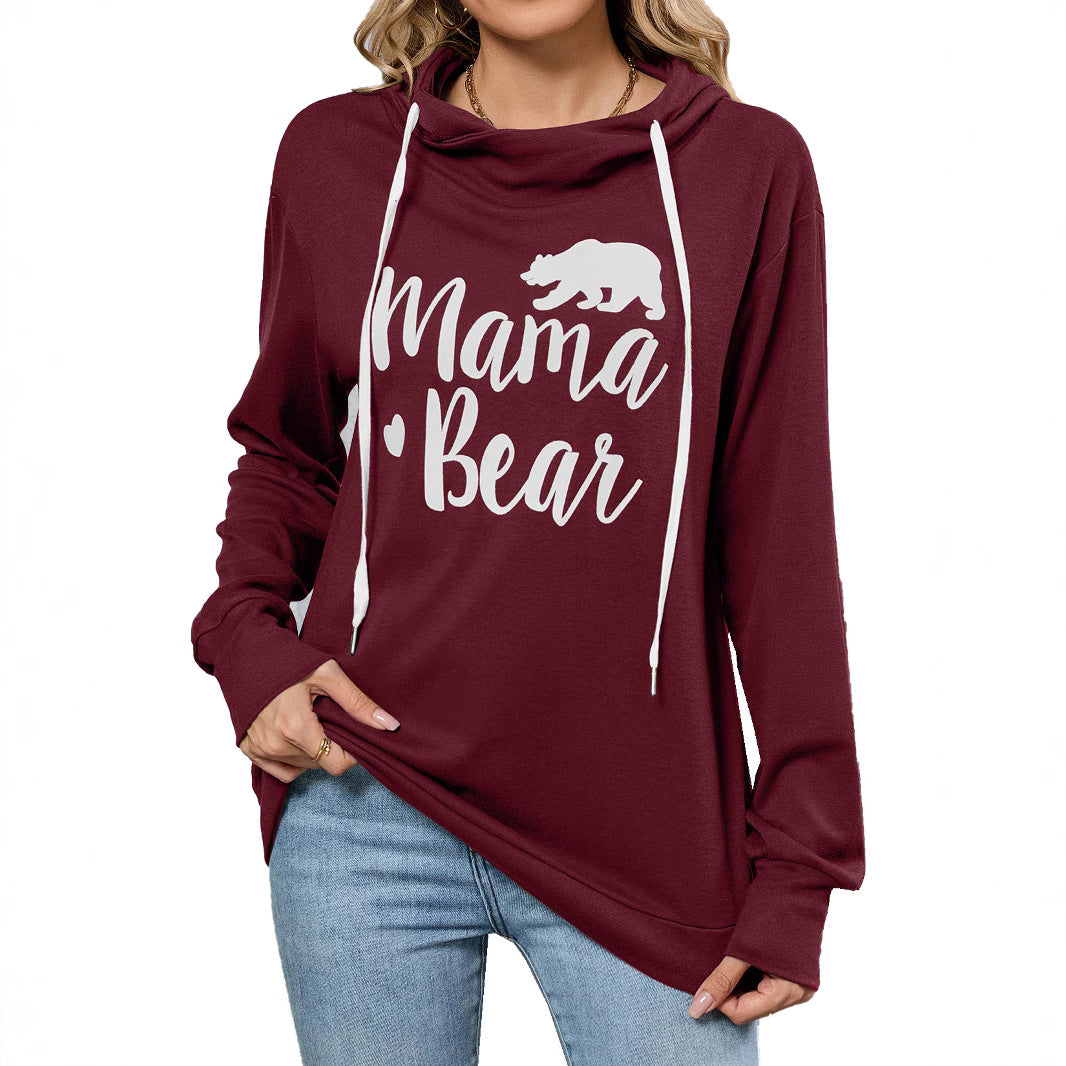 Damen lässiger Kapuzenpullover mit beschriftetem Design Stalluxe