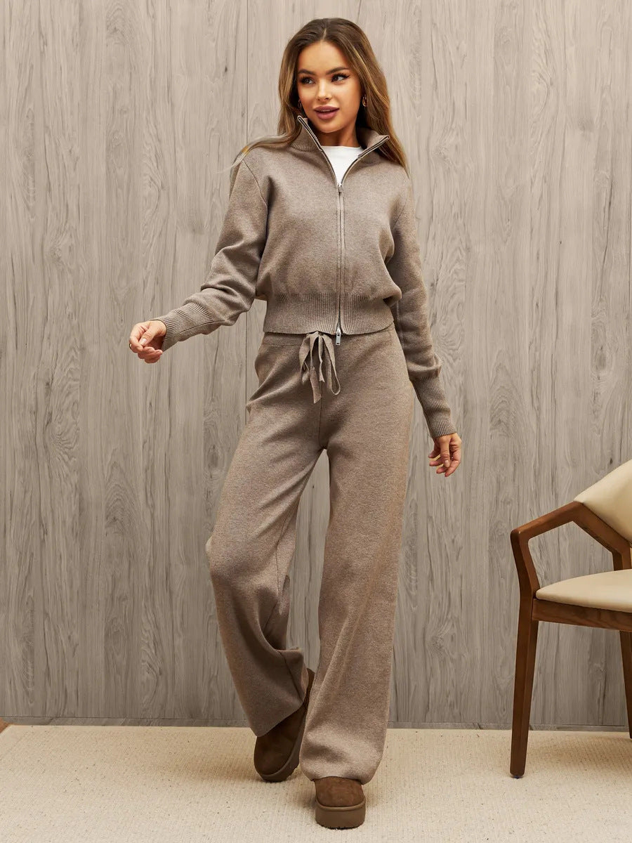 Damen gemütlicher Fleece-Jogginganzug mit eleganter Kapuze und praktischen Taschen Stalluxe