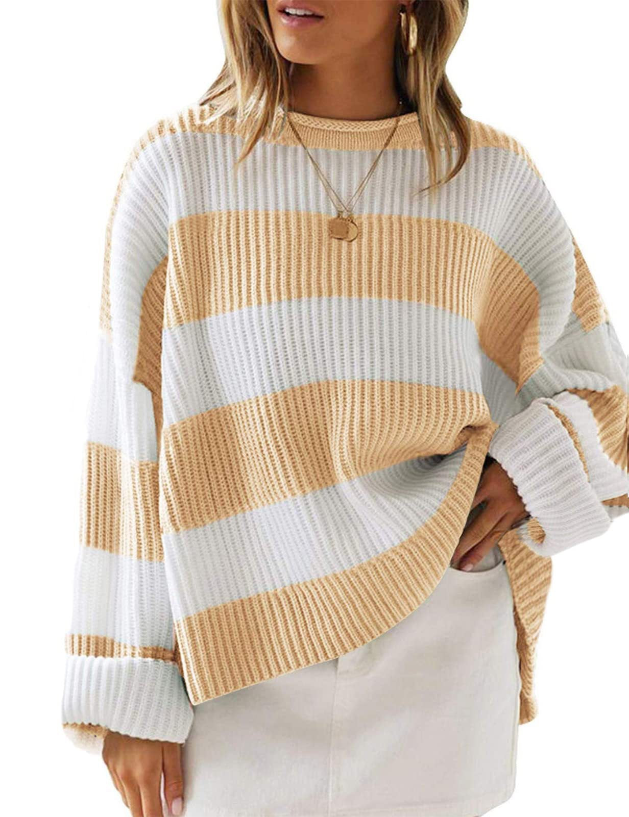 Damen Strickpullover mit oversized Schnitt Stalluxe