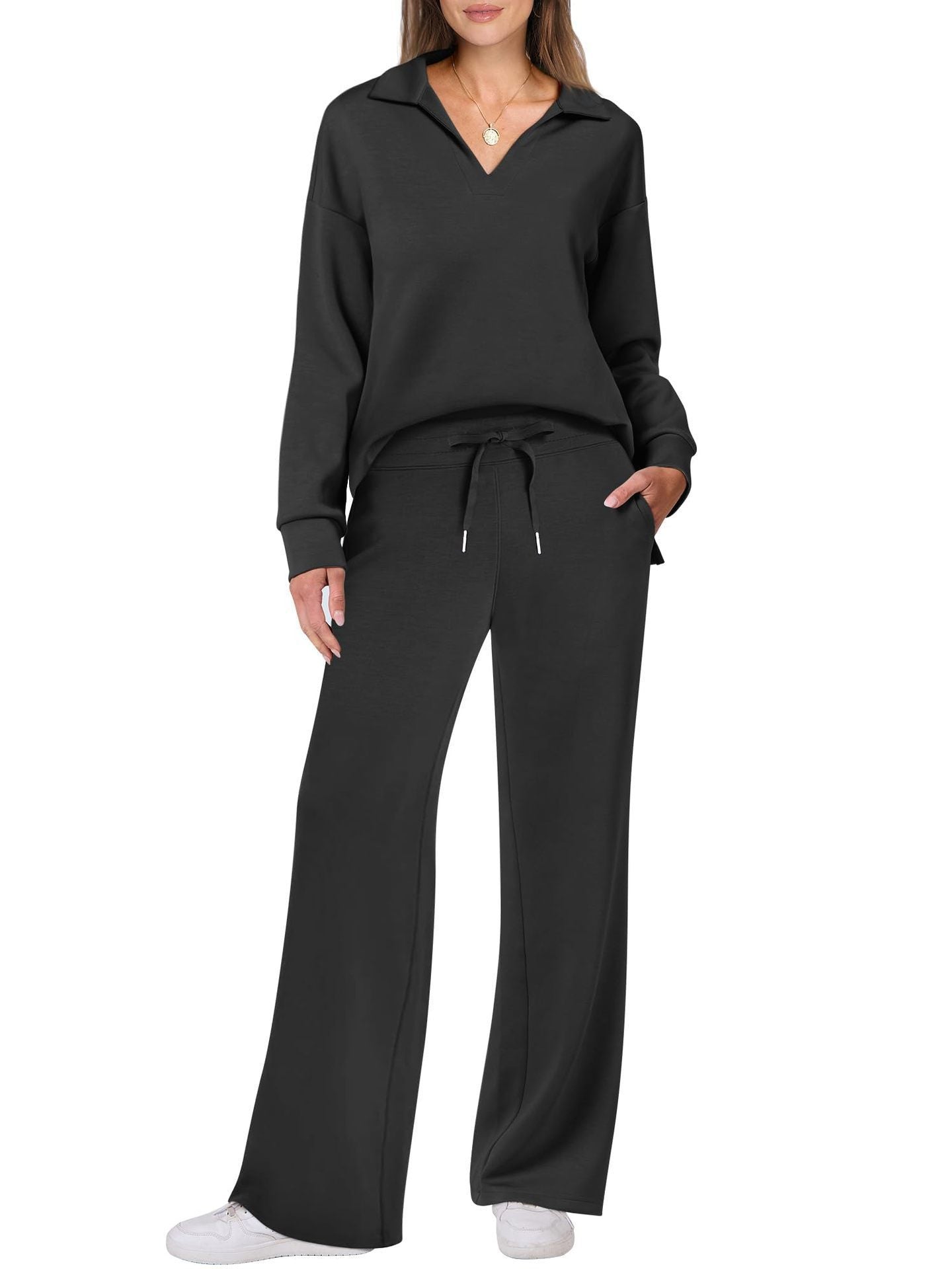 Damen Elegante Sportliche Freizeitgarnitur mit weitem Schnitt Stalluxe