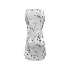 Damen Sommerkleid mit floralem Schnitt und V-Ausschnitt Stalluxe