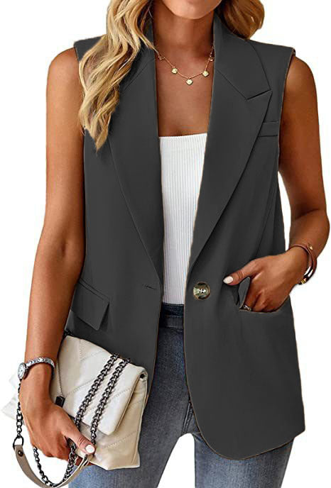 Damen ärmelloser Blazer im modernen Schnitt Stalluxe