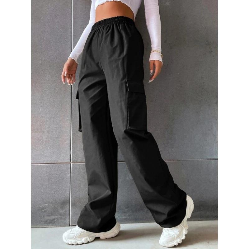 Damen Cargo-Hose mit seitlichen Taschen und elastischem Bund Stalluxe
