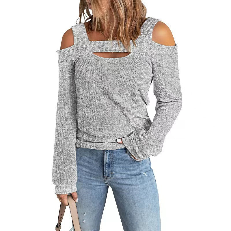 Damen lässiges Langarmshirt mit Cut-Out-Design Stalluxe