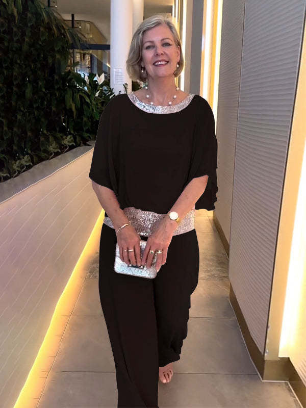 Damen Glamouröses Abendkleid mit eleganter Pailletten-Verzierung Stalluxe
