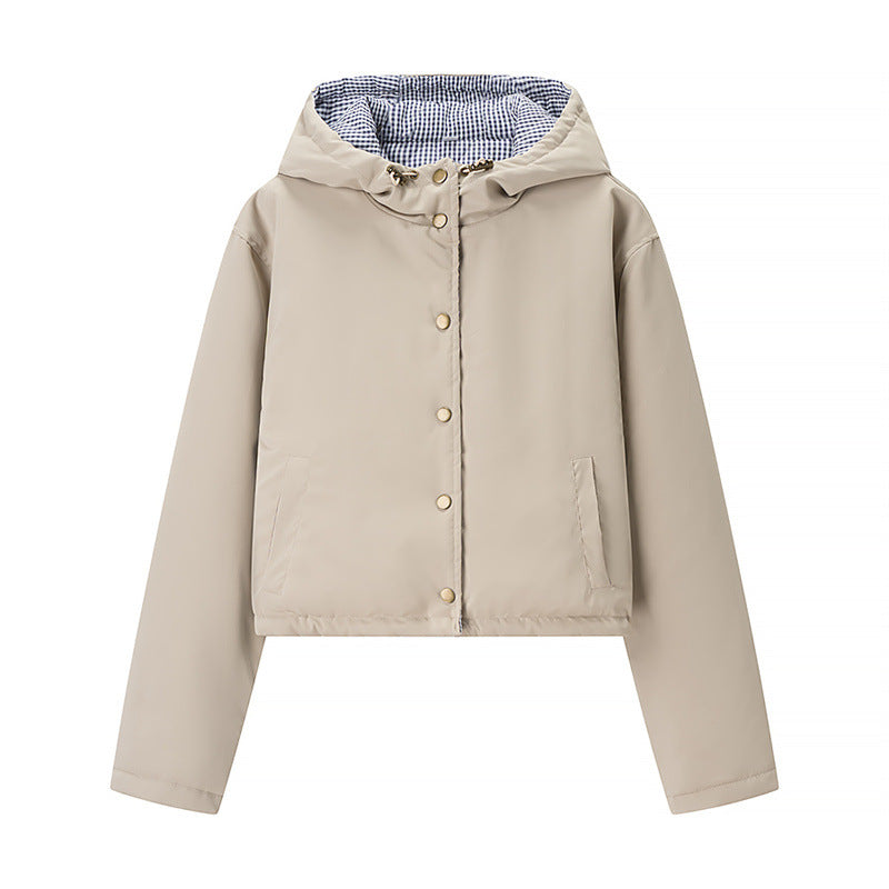Damen Übergangsjacke mit Kapuze und praktischen Taschen Stalluxe