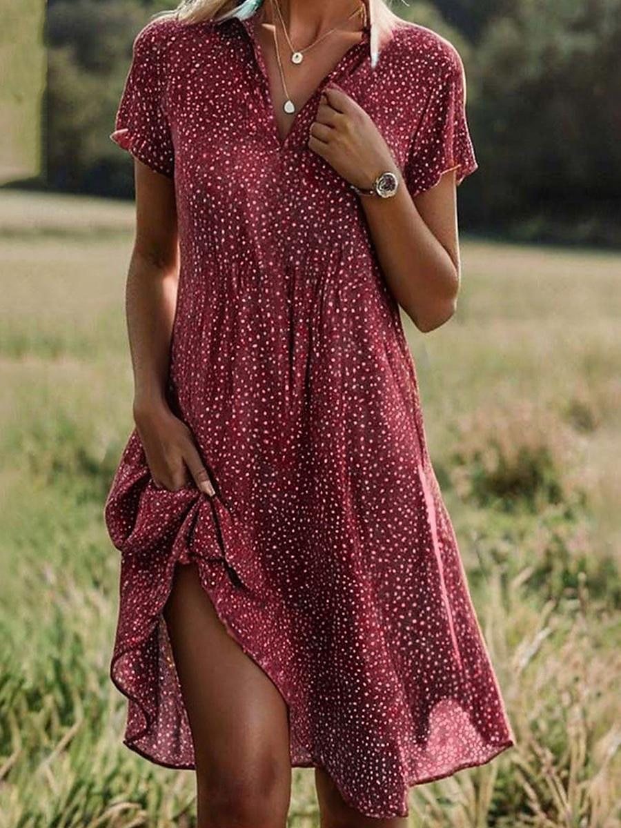 Damen Freizeitkleid mit Knopfverschluss und asymmetrischem Saum Stalluxe