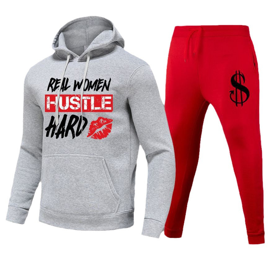 Damen Hoodie- und Jogginghose-Set mit motivierendem Schriftzug Stalluxe