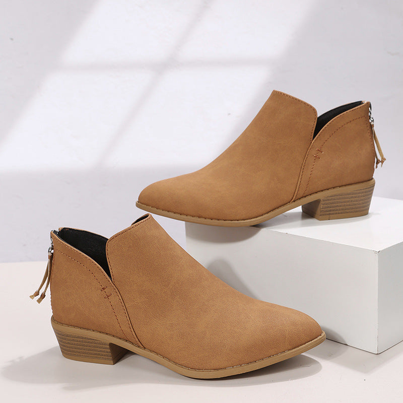 Damen Ankle Boots mit elegantem Reißverschluss und komfortablem Blockabsatz Stalluxe