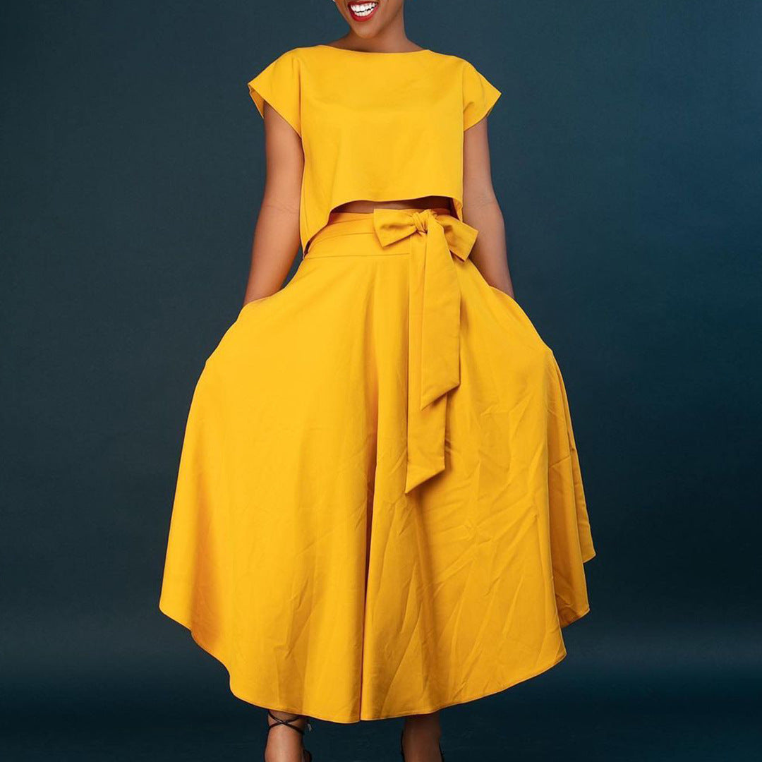 Damen asymmetrisches Maxikleid mit Wickelgurt Stalluxe