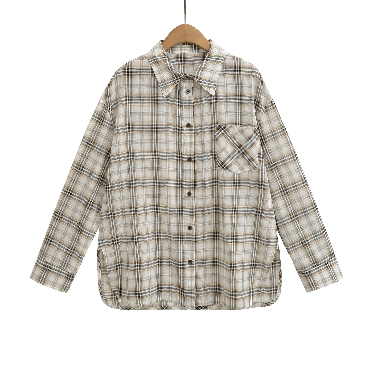 Damen lässige Karoshirt mit oversized Schnitt und praktischer Brusttasche Stalluxe
