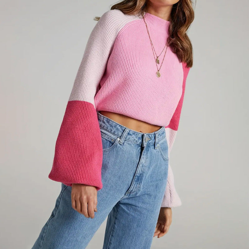 Damen Pullover mit einzigartigem Strukturstrick und voluminösen Ärmeln Stalluxe