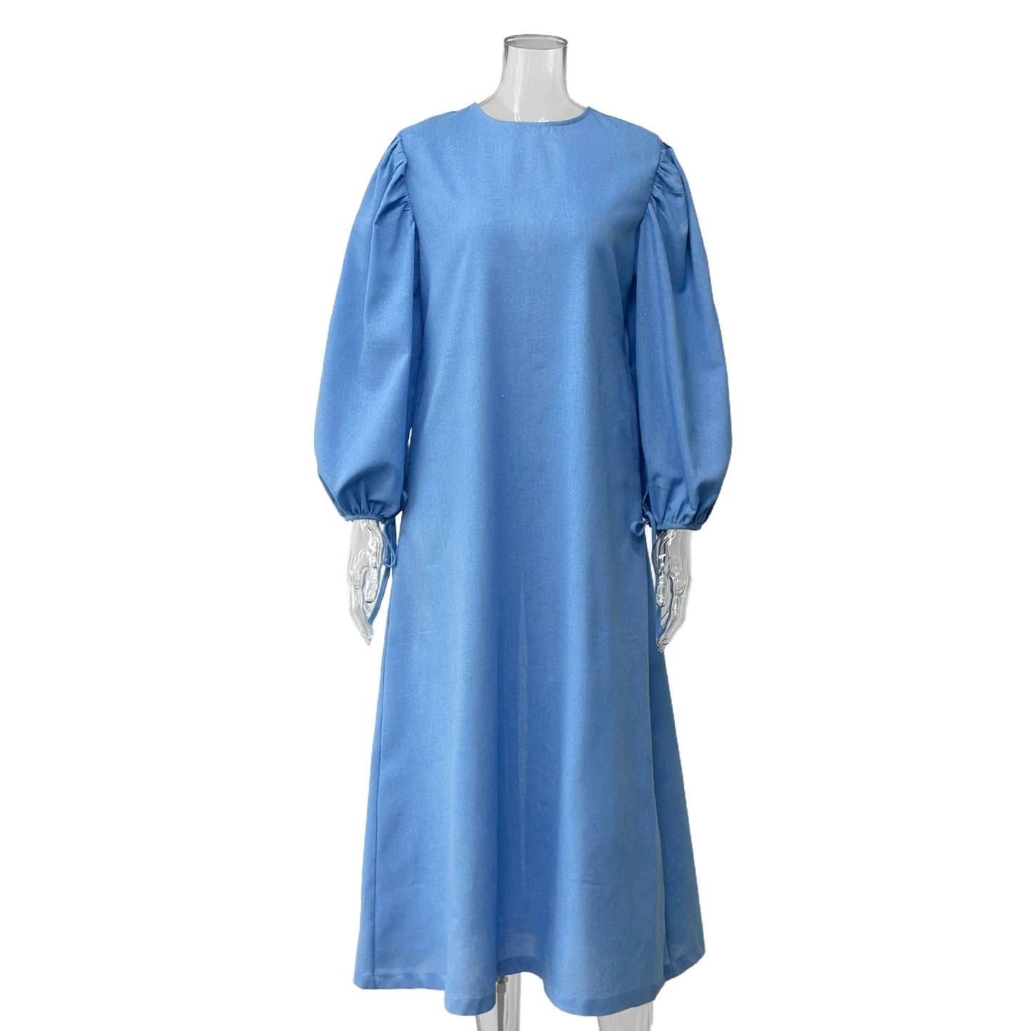 Damen Midikleid mit voluminösen Puffärmeln und elegantem Schnitt Stalluxe
