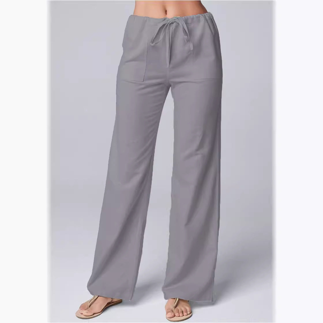 Damen Bequeme Palazzo-Hose mit elastischem Bund und praktischen Taschen Stalluxe