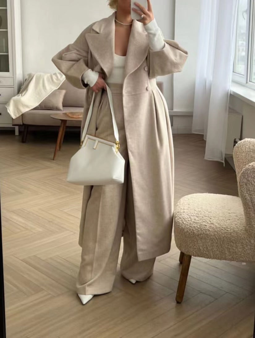 Damen Eleganter und funktioneller Trenchcoat mit seitlichem Schlitz Stalluxe