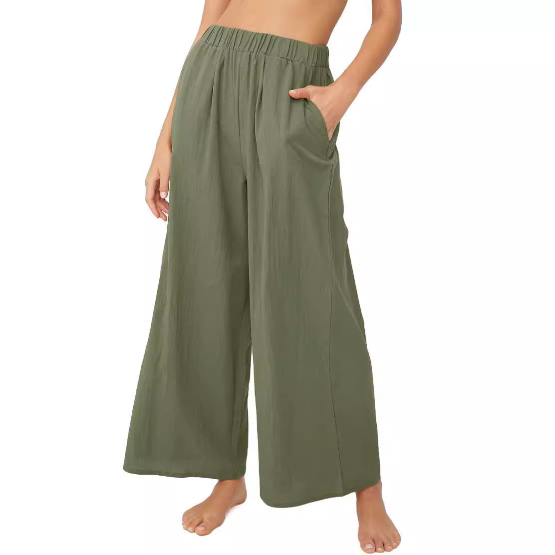Damen Weite Beinform Entspannte Hose Stalluxe