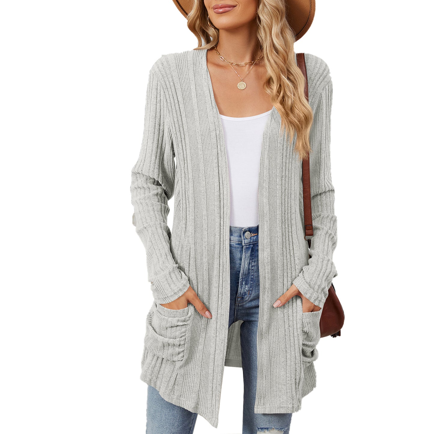 Damen lässiger Strickcardigan Stalluxe
