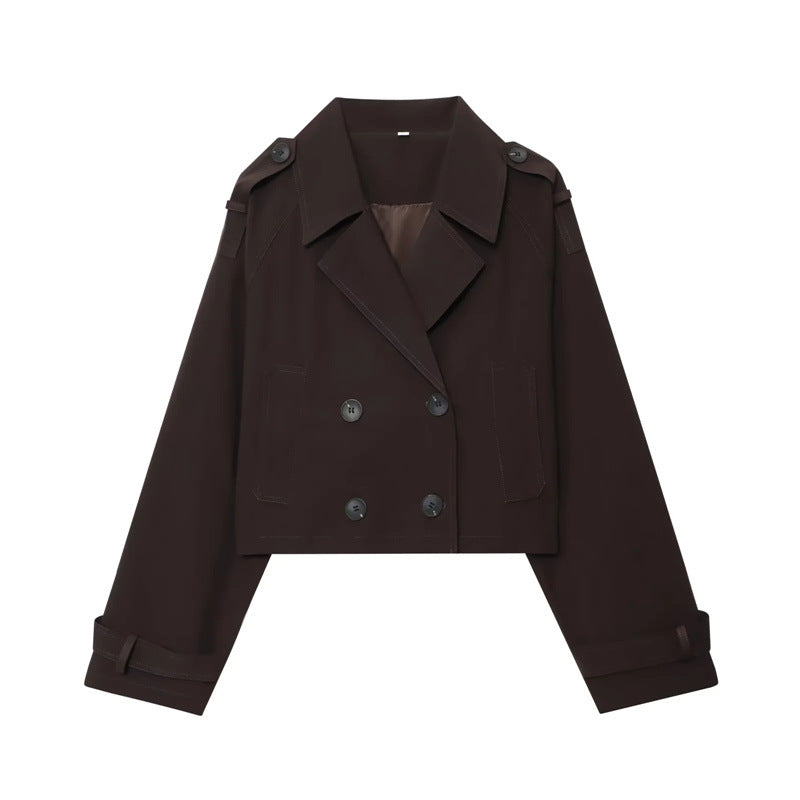 Damen Modische Kurzjacke im doppelten Knopfdesign Stalluxe