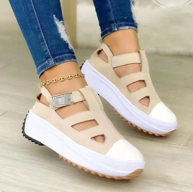 Damen trendige Slip-On Sneakers mit atmungsaktiver Oberflächenstruktur und rutschfester Sohle Stalluxe