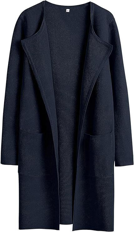 Damen Strickmantel mit lässigem Schnitt und praktischen Taschen Stalluxe