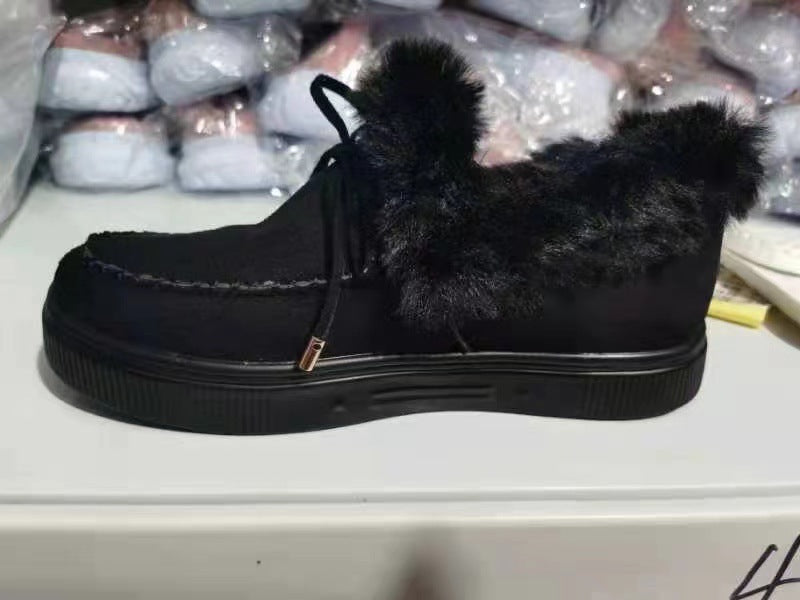 Damen Flauschige Mokassins mit eleganter Fellverzierung Stalluxe