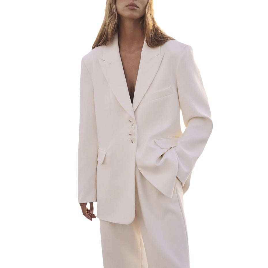 Damen Oversized Blazer mit Knopfdetails Stalluxe