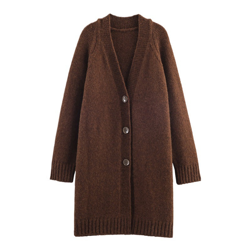 Damen Grobstrickjacke mit Übergröße und eleganter Knopfleiste Stalluxe