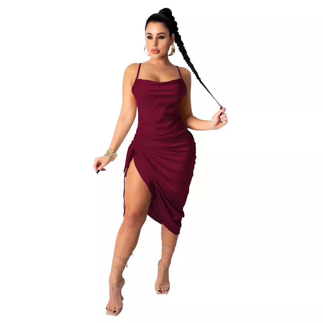 Damen modisches Wickelkleid Stalluxe