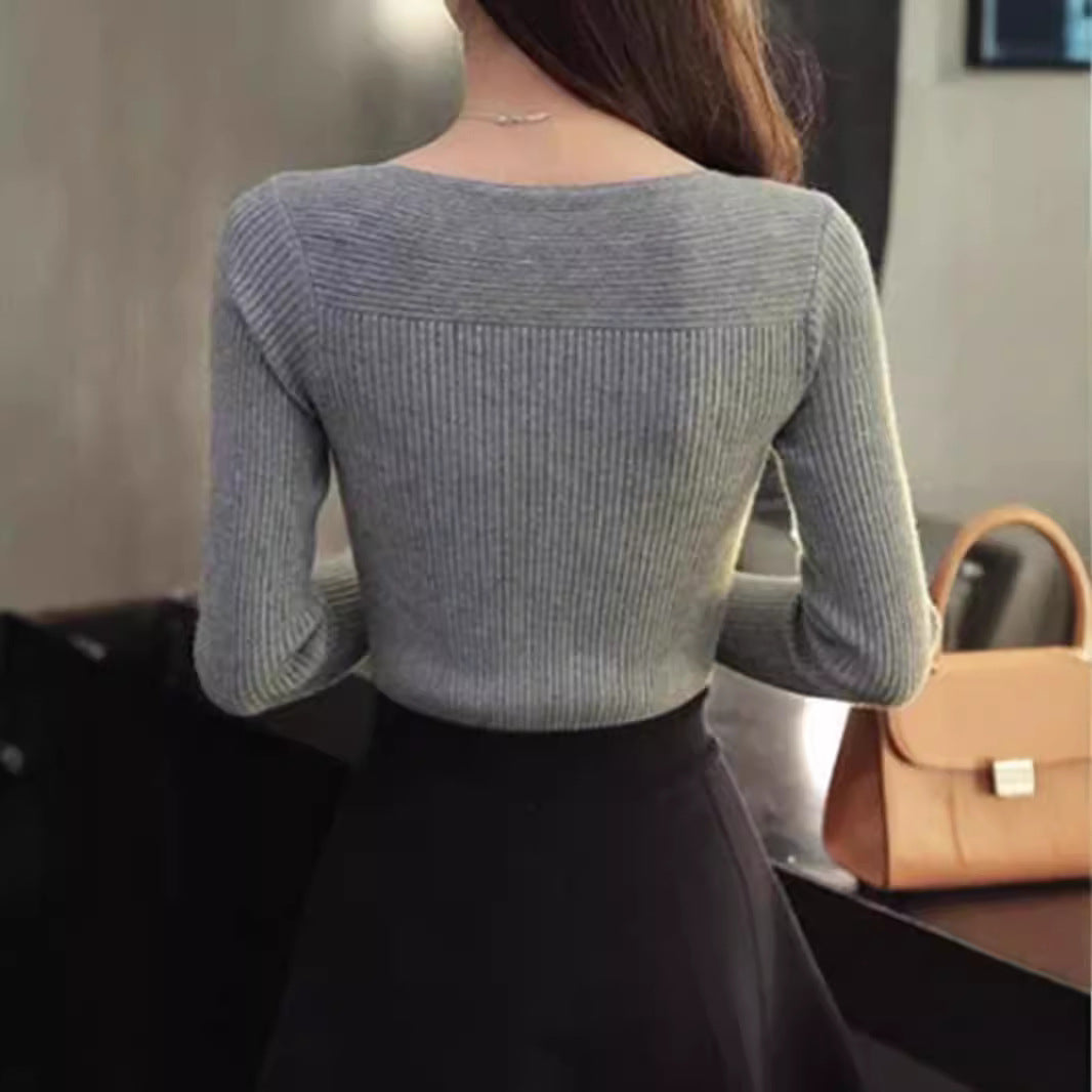 Damen Langärmliges, elegantes Strickoberteil Stalluxe