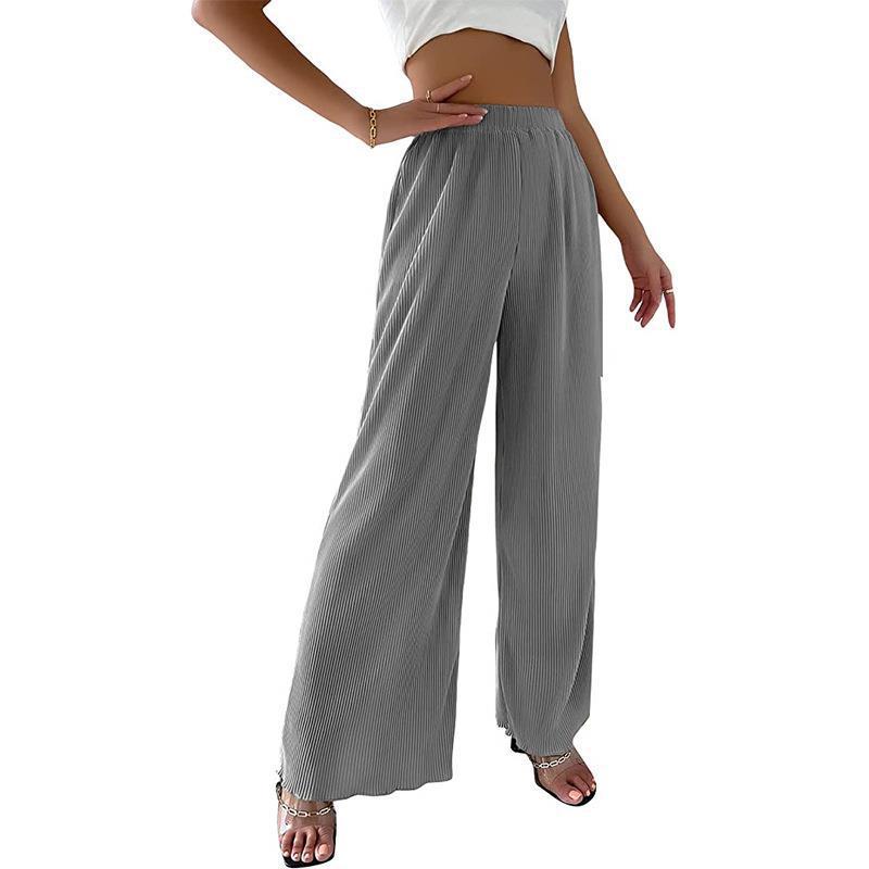 Women's Flowing Pleated Wide-Leg Trousers Stalluxe