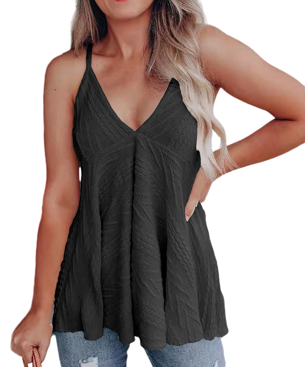 Damen lässiges Volant-Top mit V-Ausschnitt Stalluxe