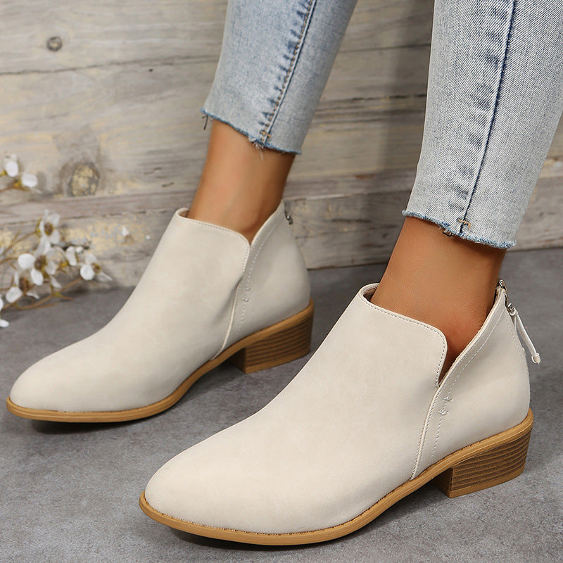 Damen Ankle Boots mit elegantem Reißverschluss und komfortablem Blockabsatz Stalluxe