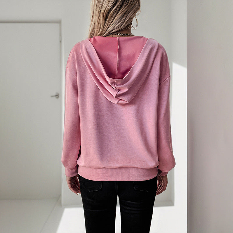 Damen lässiger Hoodie mit Kängurutasche Stalluxe