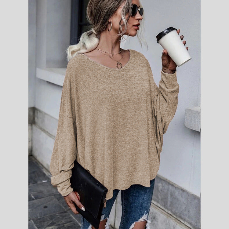 Women's Relaxed Fit Drop-Shoulder Top Stalluxe