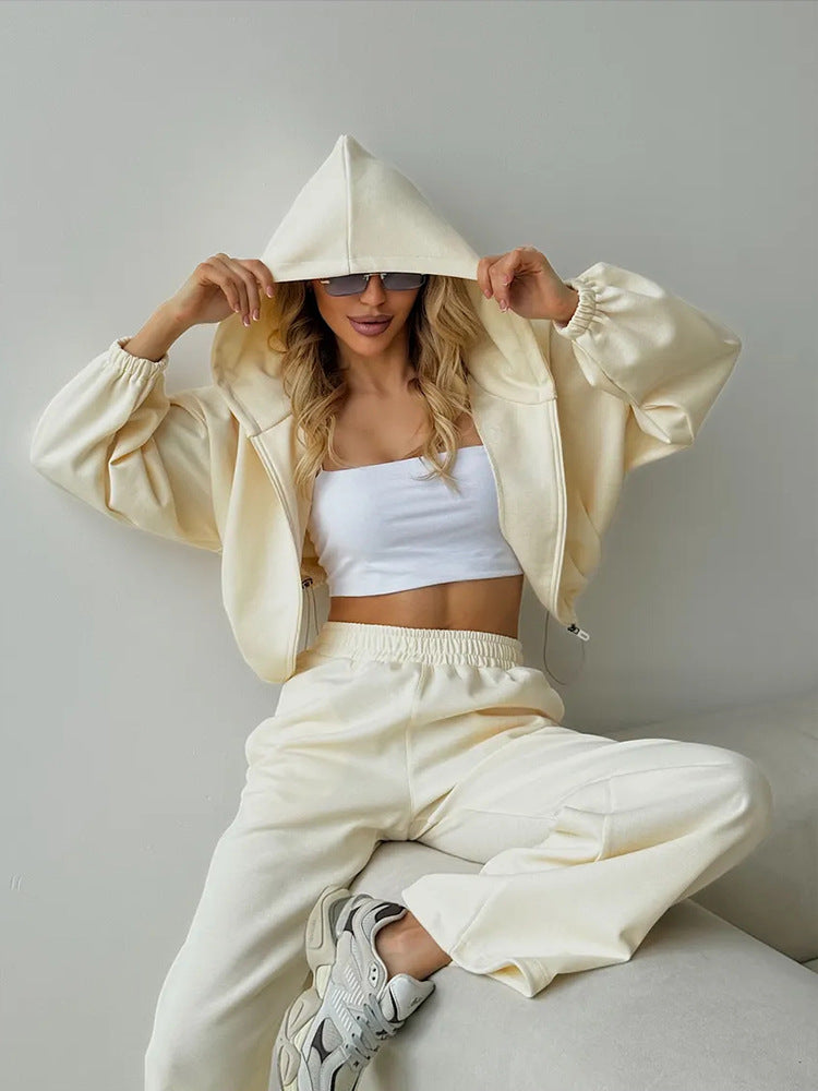 Damencoole Sweatjacke mit weitem Schnitt und lässigen Hosen Stalluxe