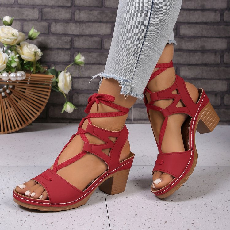 Damen elegante Plateau-Sandaletten mit verstellbarem Riemen und komfortablem Fußbett Stalluxe