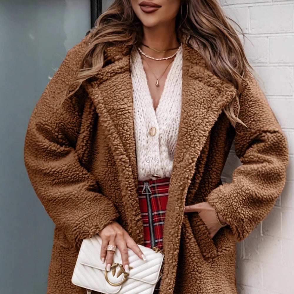 Women's Cozy Faux Fur Coat Stalluxe
