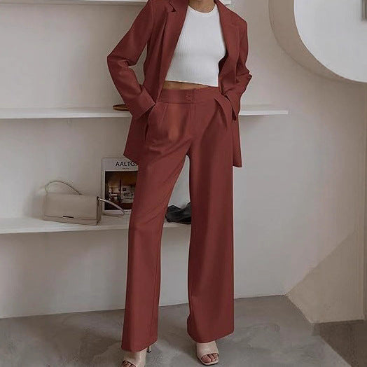 Damen elegantes Anzug-Set mit weitem Schnitt und stylischem Revers Stalluxe