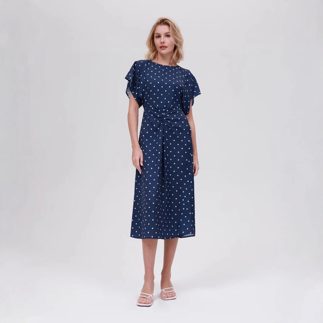 Damen Maxi-Kleid mit modernen Punkten Stalluxe