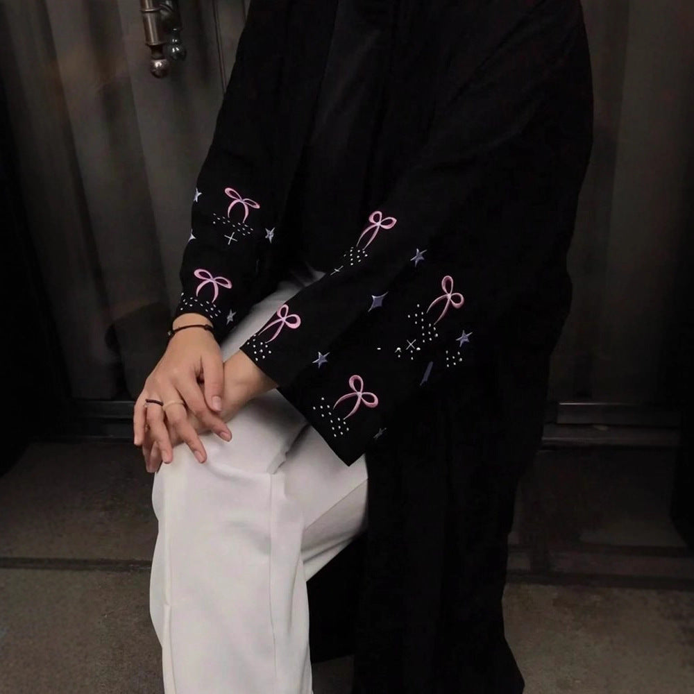 Damen eleganter Kimono-Cardigan mit detailreichen Ärmeln Stalluxe