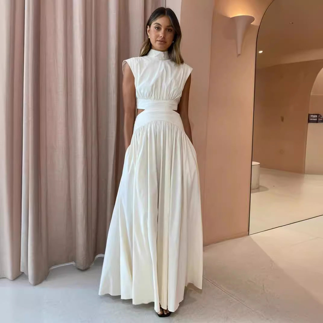 Damen Maxi-Kleid mit elegantem Neckholder undtailliertem Schnitt Stalluxe