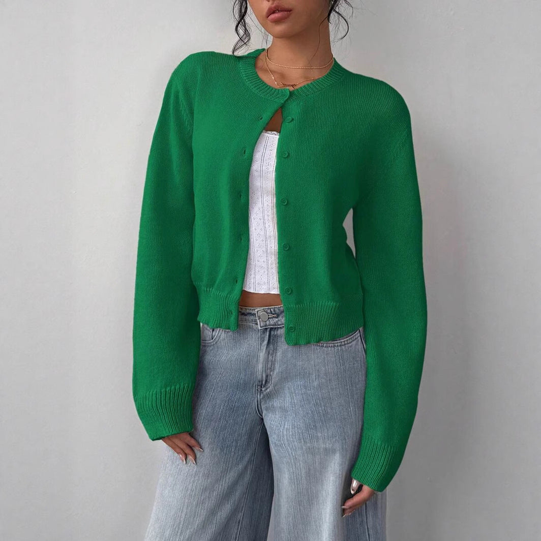 Damen Strickjacke mit feiner Textur und eleganter Knopfleiste Stalluxe