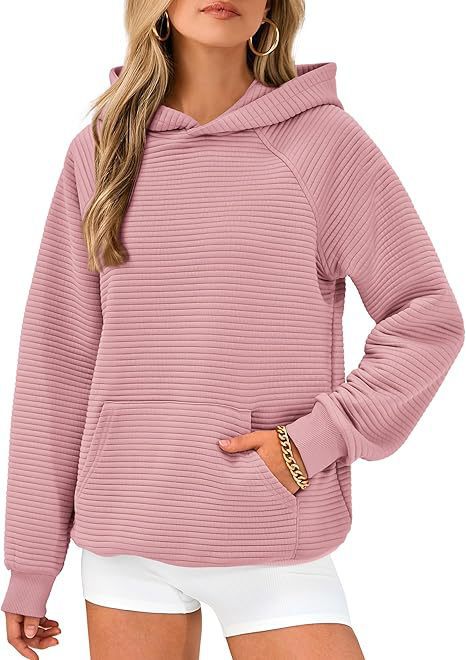 Damen lässiger Kapuzenpullover mit strukturiertem Stoff Stalluxe