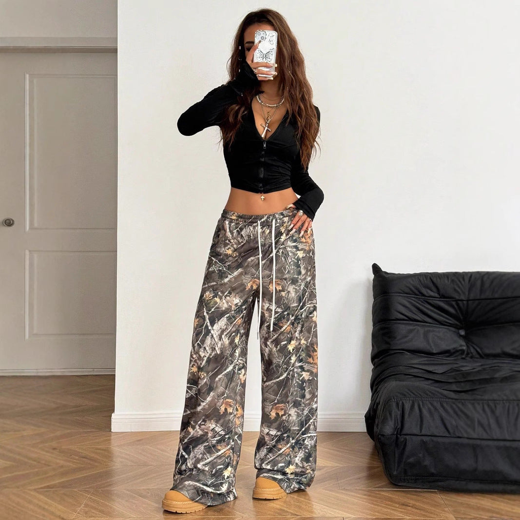 Damen Freizeit-Cargohose im modischen Camouflage-Design Stalluxe