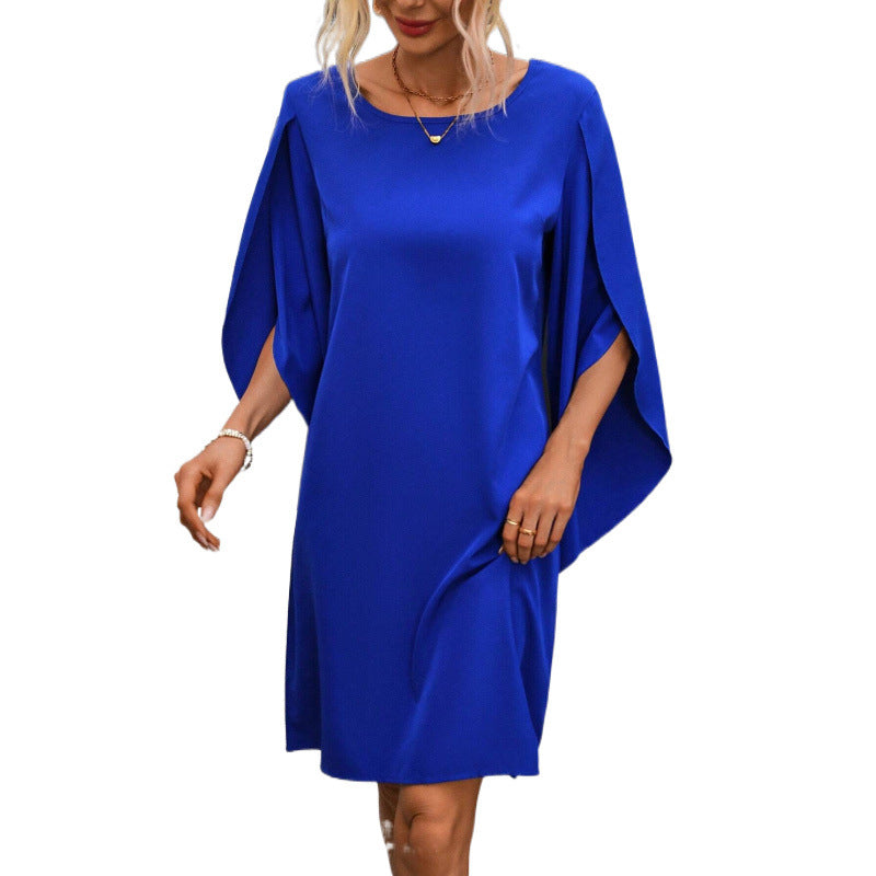 Damen Cape-Kleid mit eleganten Ärmeln Stalluxe